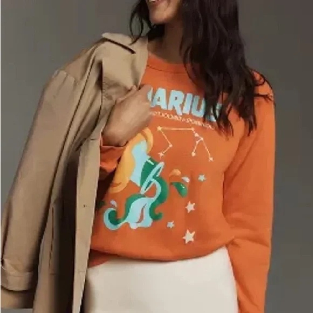 Anthropologie | Midnight Rider The Carolita Zodiac Sweatshirt Size XS - Picture 2 of 6